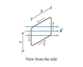 713_A current I flows in a plane rectangular current loop.jpg